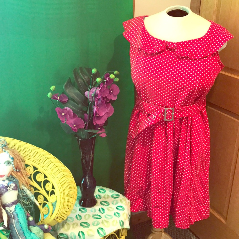 Lindy Bop polka dot dress